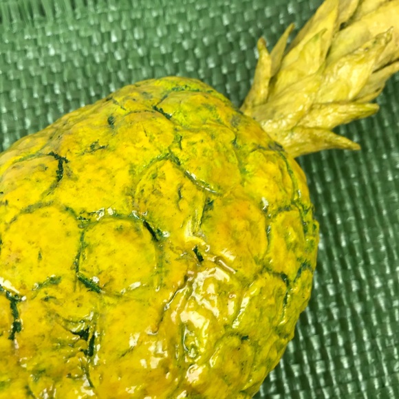 Vintage l 50s 60s Novelty Kitsch Tiki Hawaiian Paper Mache Pineapple Fruit Decor - Picture 12 of 14